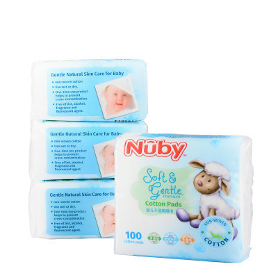 努比(Nuby)婴儿干湿两用巾袋装（100片）9029 适用年龄：0个月以上