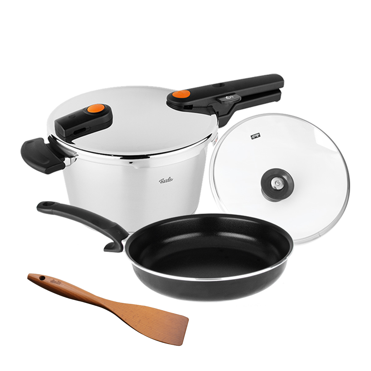 菲仕乐(fissler )锅具套装 TZ00000867 高速快锅 高压锅压力锅 不粘锅煎锅炒锅套组