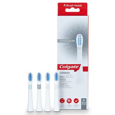 高露洁(Colgate)ProClinical三维洁净型牙刷替换刷头 4支装