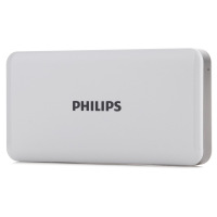 飞利浦8000毫安充电宝2.4A大容量平板手机聚合物移动电源 白色