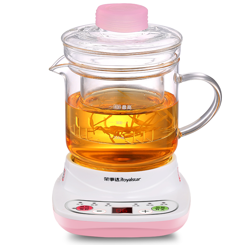 荣事达(Royalstar)迷你养生杯YSC04C电热水杯办公室热牛奶加热器煮粥杯电炖杯烧水杯全自动玻璃分体热茶花茶