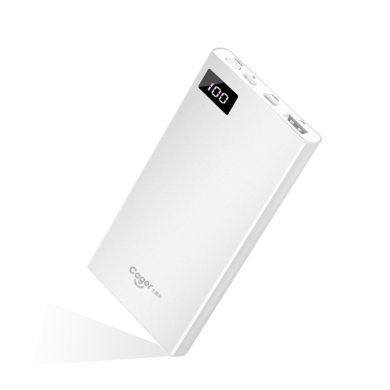 卡格尔 Cager S66 聚合物12000毫安 充电宝/移动电源 金属超薄 Type-C 银色 适用于苹果/安卓等手机