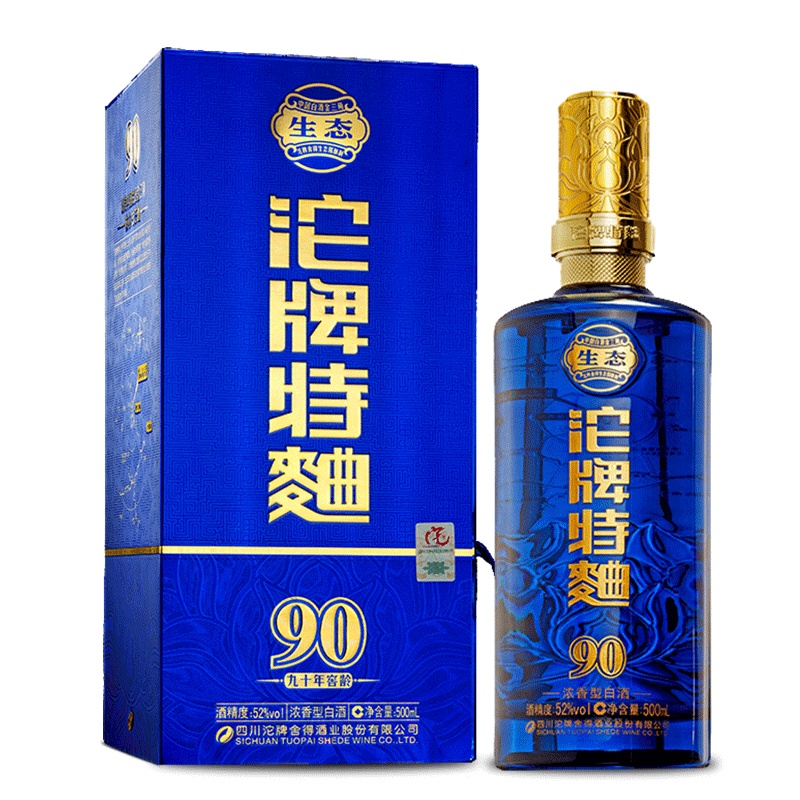 沱牌(TUOPAI) 90年生态窖龄沱牌特曲52度500ml 盒装浓香型白酒