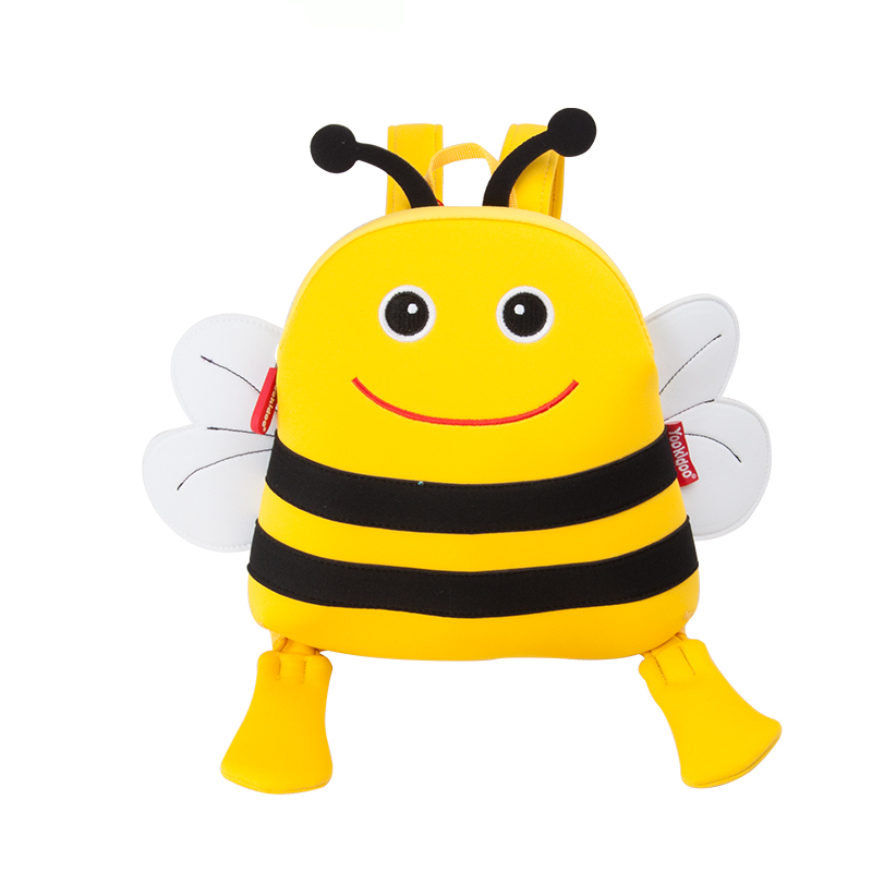[苏宁自营]YOOKIDOO发走失书包-蜜蜂环保潜水材质透气超轻卡通造型贴心设计
