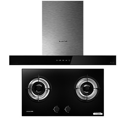 德意(DE&E)抽油烟机套餐820T+711B(天然气)吸油烟机燃气灶套餐欧式抽油烟机天然气燃气灶烟机灶具套装