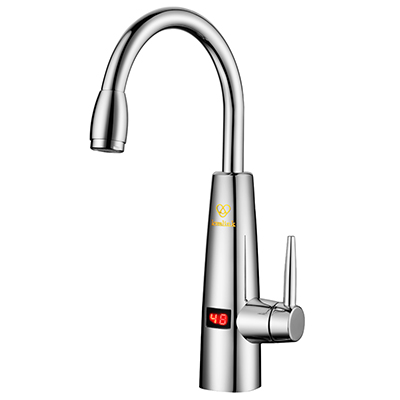 热恋(LoveLink)电热水龙头 不锈钢机身 纳米数显1秒加热 冷热两用小厨宝 速热即热式电热水器 S7X3钛钢银