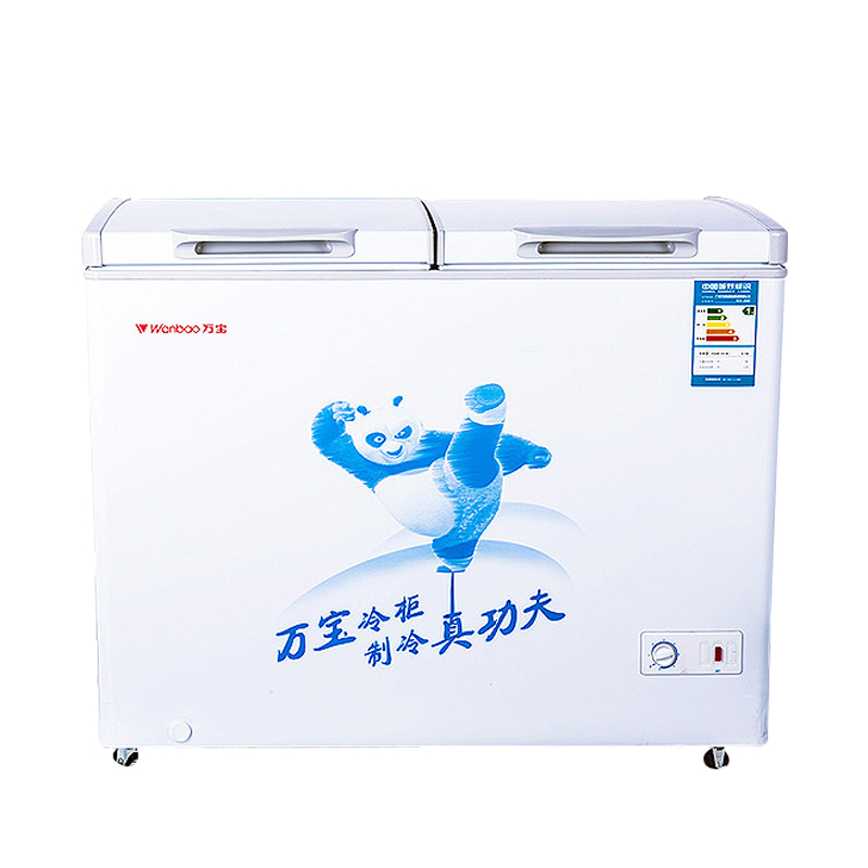万宝(Wanbao)BCD-206B 206升冷柜 冰柜 冷藏冷冻柜 卧式家用 家用商用冷柜 双温大冷柜 白色