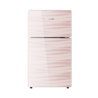 万宝(Wanbao)BCD-101DCI 101升 双门小冰箱 直冷迷你冰箱 冷藏冷冻 钢化玻璃面板(微波金)