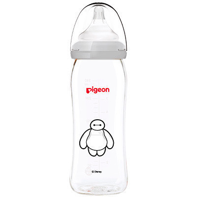 贝亲Disney宽口径玻璃奶瓶240ml配L奶嘴(大白-经典)AA151