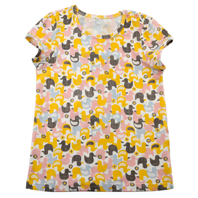 [苏宁自营]三木比迪淑女系列花边T恤 夏季女宝宝外出家居服 淑女服 纯棉衬衫T恤