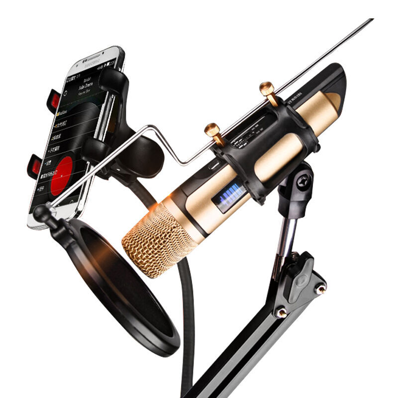 屁颠虫全民k歌K歌手机麦克风电脑话筒 唱吧电容麦 094B 尊版 金色