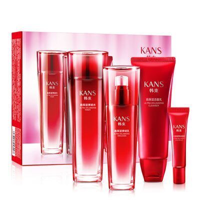 韩束(Kans)巨水光天使礼盒(洁面乳70ml+弹润水70ml+弹润乳60ml+眼霜8g)正常规格 保湿补水各种肤质