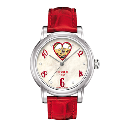 瑞士天梭TISSOT-LADY HEART系列 机械女表 T050.207.16.116.02