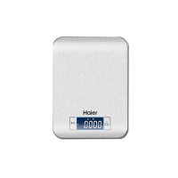 海尔(Haier)电子秤 CFC01-00 精准迷你家用厨房秤烘培克称食物称重烘焙 银色