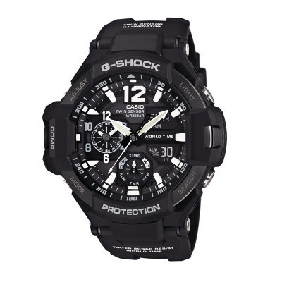 卡西欧(CASIO)手表 G-SHOCK系列 温度罗盘航空飞行运动防水防震男表 GA-1100-1A