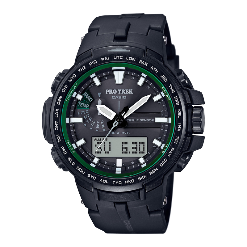 卡西欧(CASIO)手表PROTREK系列太阳能电波登山户外登山运动男表PRW-S6100Y-1