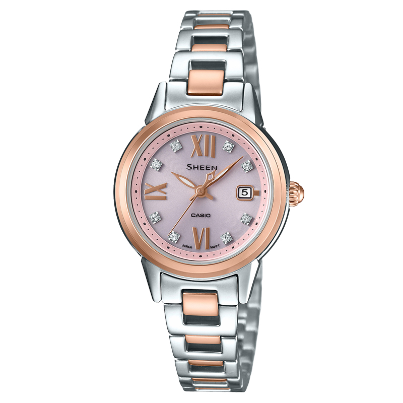 卡西欧CASIO手表SHEEN系列时尚商务女士手表石英手表SHE-4522SG-4A