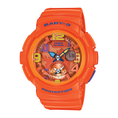 卡西欧(CASIO)手表BABY-G系列双显时尚石英防水运动女表BGA-190-4B