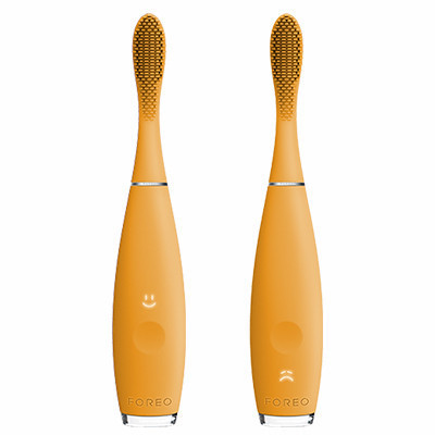 斐珞尔(FOREO) 电动牙刷 ISSA mini 儿童适用 充电式 芒果黄 6000R/M 口腔健康