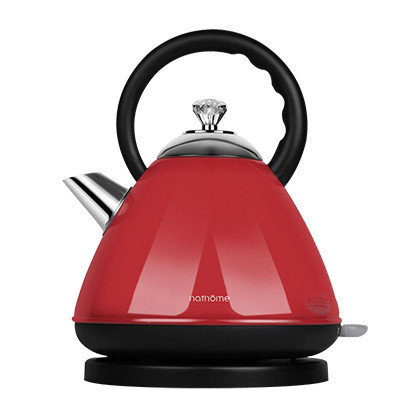 瑞典北欧欧慕(nathome)NFS2018 家用电热水壶 韩式电水壶 304不锈钢电热水壶 红色