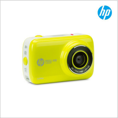 hp惠普行车记录仪lc200w多功能高清自拍神器wifi迷你数码运动DV相机(黄)