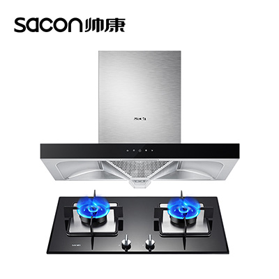 帅康(sacon)油烟机灶具套装抽油烟机燃气灶两件套20立方TE6965+68B厨卫厨房欧式吸油烟机煤气灶烟灶套餐天然气