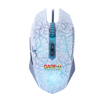 达尔优（dare-u） 牧马人升级版游戏鼠标 白色裂纹版6000dpi
