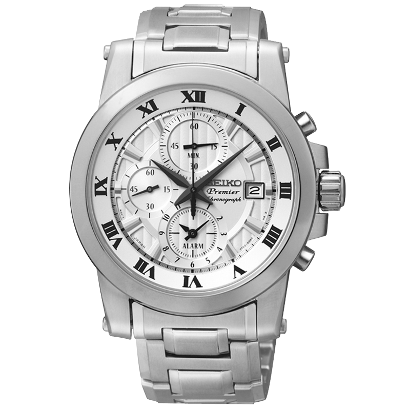 精工(SEIKO)手表 Premier系列商务休闲日历显示功能计时男表SNAF29J1