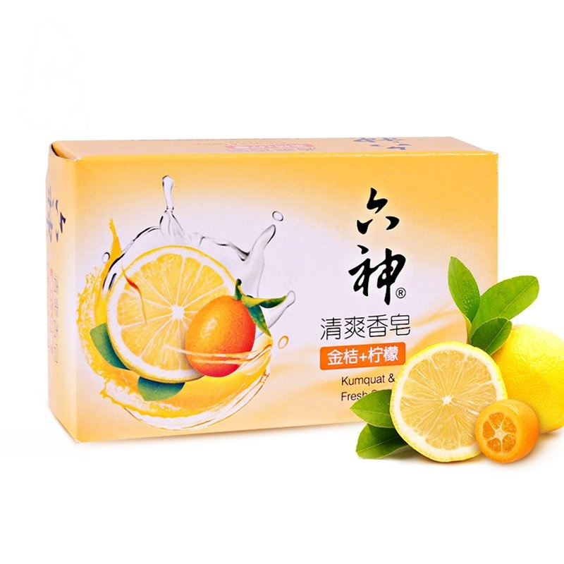 六神 金桔+柠檬 清爽香皂 125g (块)