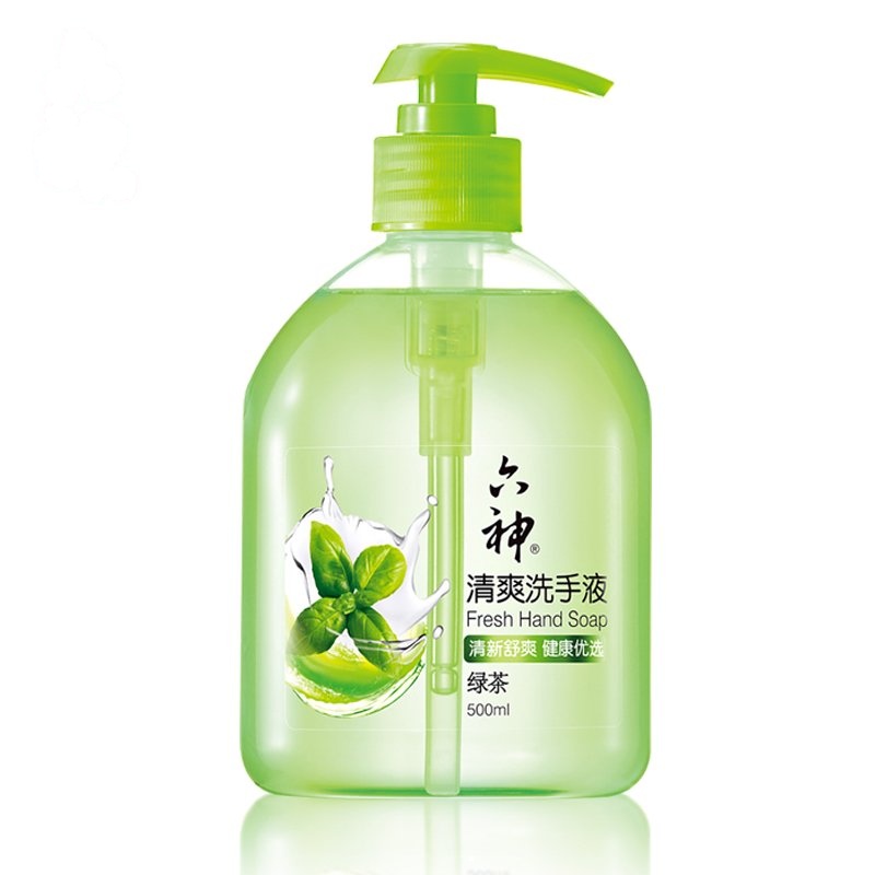 六神 绿茶 清爽洗手液 500ml(瓶)