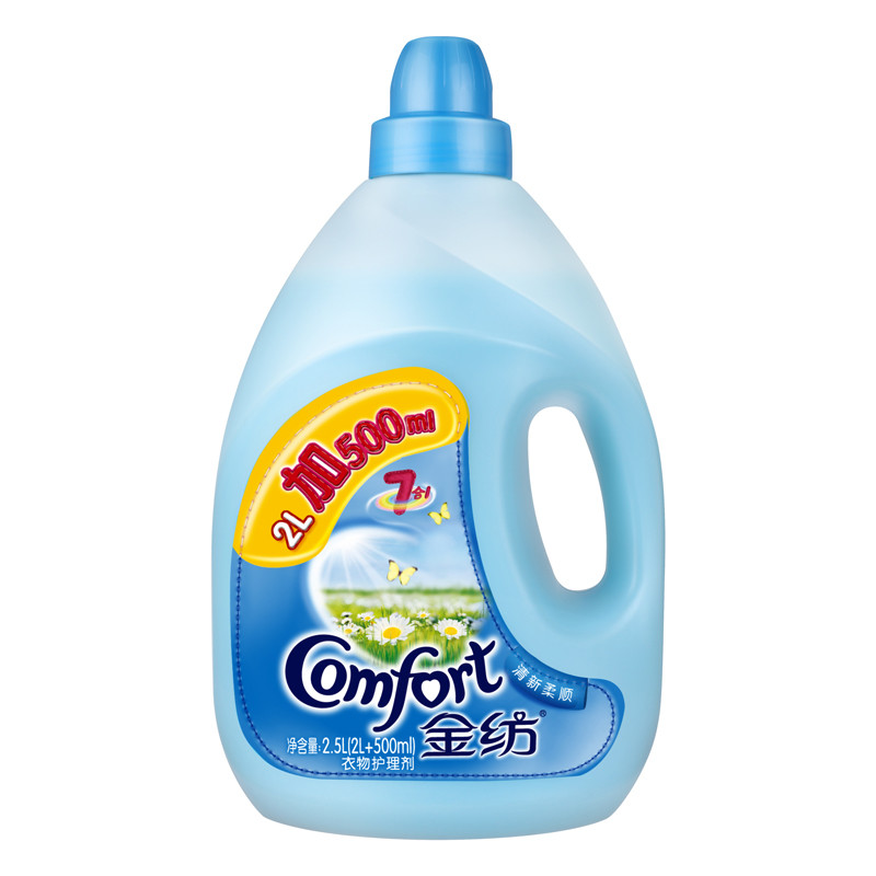 金纺 衣物护理柔顺剂液 清新柔顺组合装 2L+500ml (组)