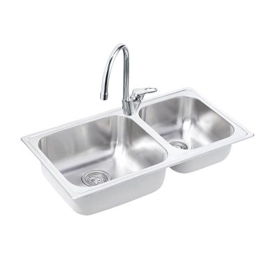 [摩恩品牌日 苏宁自营]MOEN/摩恩 厨房水槽单槽304不锈钢洗菜盆洗碗池水槽套餐28100S