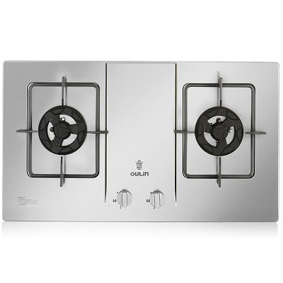 Oulin/欧琳燃气灶JZT-E305G嵌入式煤气灶4.0KW一级能效不锈钢灶具[天然气]