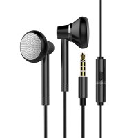 BYZ SM538平耳式耳塞式 有线控 金属低音炮线控耳机oppo小米vivo通用重低音 黑色