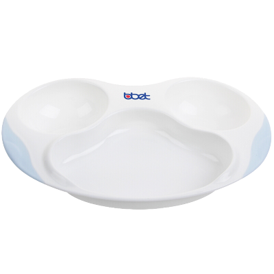 巴比象三格餐盘BX-0173 蓝色