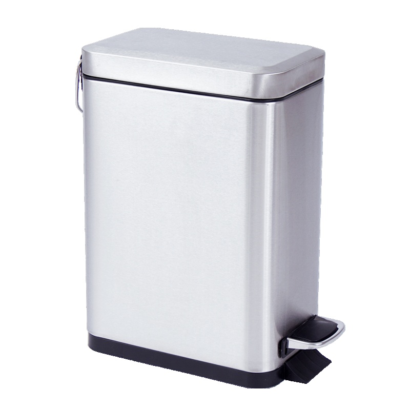 欧润哲(ORANGE) 10升缓降静音长方形脚踏垃圾桶厨房卫生间客厅家用清洁筒创意时尚酒店办公室翻盖收纳桶102617