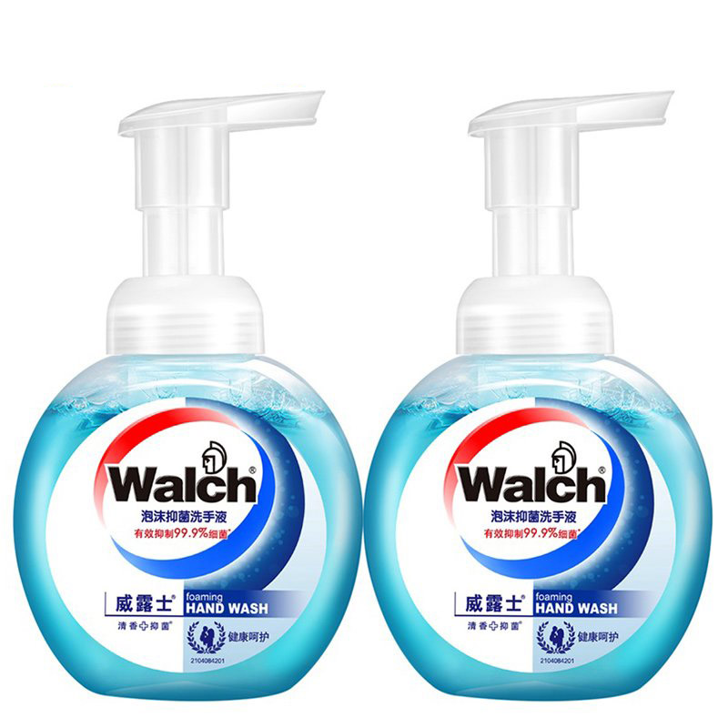 威露士(WALCH) 泡沫抑菌 健康呵护 洗手液 两支装225ml*2(支*2)