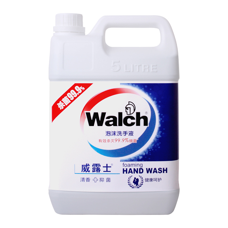 威露士(WALCH) 健康呵护 替换补充装 洗手液5L(瓶)