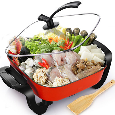 荣事达(Royalstar)韩式多功能电火锅HG1572家用一体式5L容量电炒锅学生电热方锅支持煎烤宿舍家用煮面不粘锅