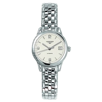 瑞士正品 浪琴军旗背透 全精钢自动机械女表L4.274.4.76.6