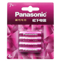 松下(Panasonic)碱性7号七号干电池4粒适用于遥控器手电筒玩具键盘鼠标 粉彩
