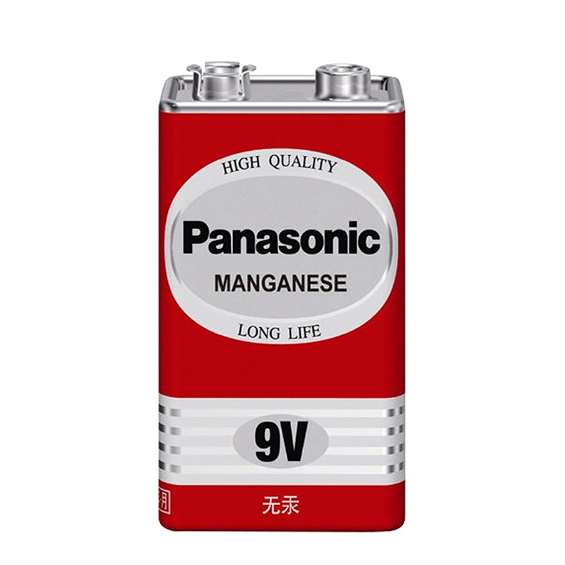 松下(Panasonic)9V碳性方形干电池适用于万用表遥控器话筒报警器玩具 1节6F22ND/1S