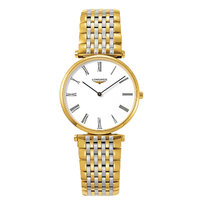 浪琴嘉岚超薄间金石英表男士手表男表L4.800.2.11.7