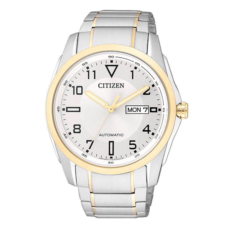 西铁城(CITIZEN)手表 机械不锈钢间玫瑰金表带男表NP4064-56AB