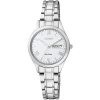西铁城(CITIZEN)手表 光动能不锈钢情侣表女表EW3191-51AB