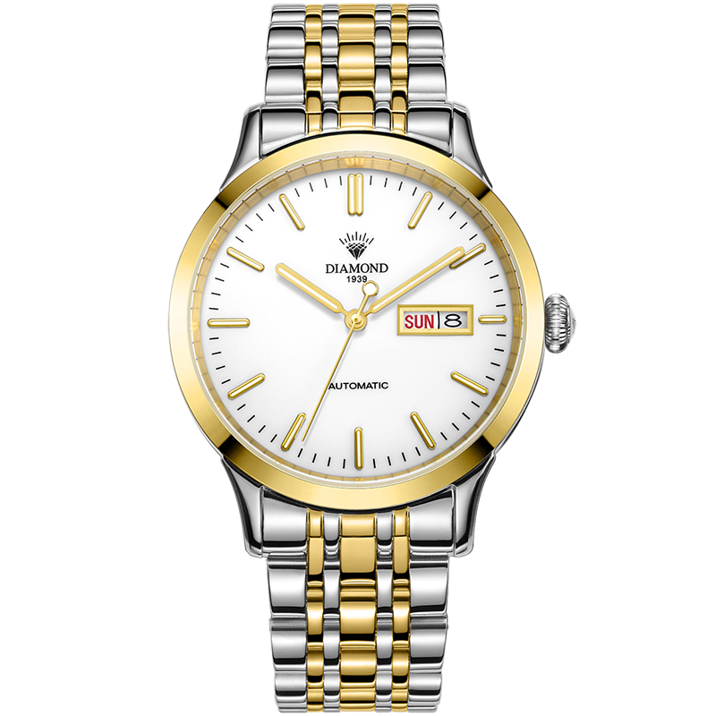 上海钻石牌(DIAMOND)手表男士全自动机械男表大表盘夜光精钢8031男士黑面