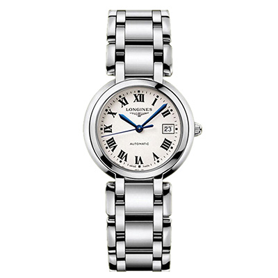 浪琴心月蓝钢指针精钢自动机械女表L8.113.4.71.6