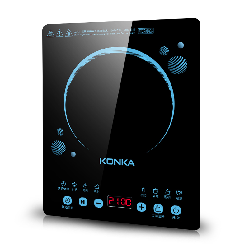 康佳（KONKA）电磁炉 KEO-21CS239（TCE）赠汤炒锅 2100w匀火爆炒 智能整版触摸面板