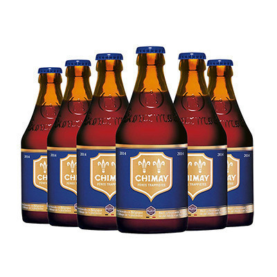 比利时进口 精酿啤酒 Chimay 智美蓝帽啤酒330ml*6瓶