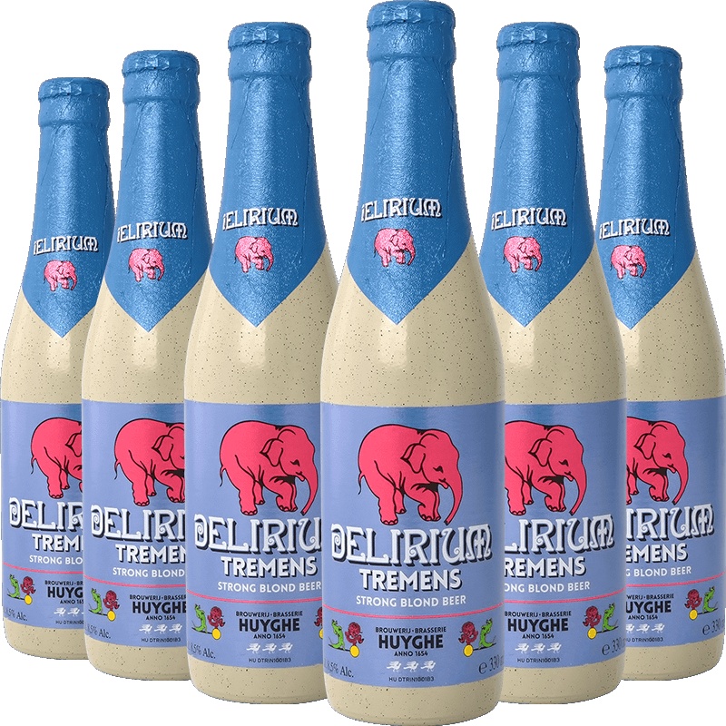 Delirium 比利时进口 精酿啤酒浅粉象啤酒330ml*6瓶